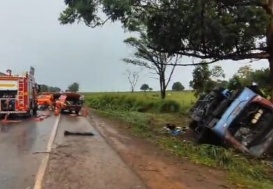 Patos de Minas: capotamento de ônibus de turismo na BR-365, subiu para 5 o número vítimas mortas e 19 em estado grave