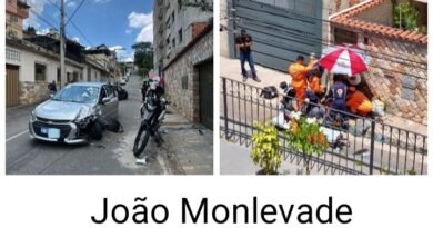Acidente grave motocicleta versus veículo em João Monlevade na tarde de hoje