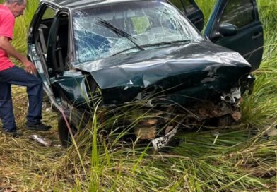 Colisão entre automóveis deixou duas vítimas mortas na rodovia LMG 844, hoje de manhã