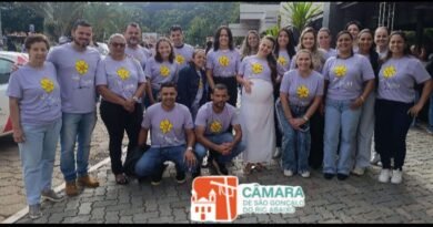 Equipe da Câmara de São Gonçalo participa de passeata da campanha Maio Laranja em defesa das crianças e adolescentes