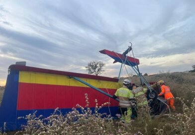 UBERLÂNDIA: Ocorrência de queda de aeronave na tarde de hoje, piloto socorrido em estado grave