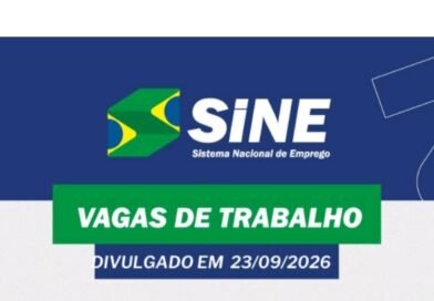 MUITAS VAGAS DE EMPREGO PARA HOJE, QUARTA-FEIRA (23/09) NO SINE SÃO GONÇALO DO RIO ABAIXO (BOA SORTE AOS CANDIDATOS(AS)