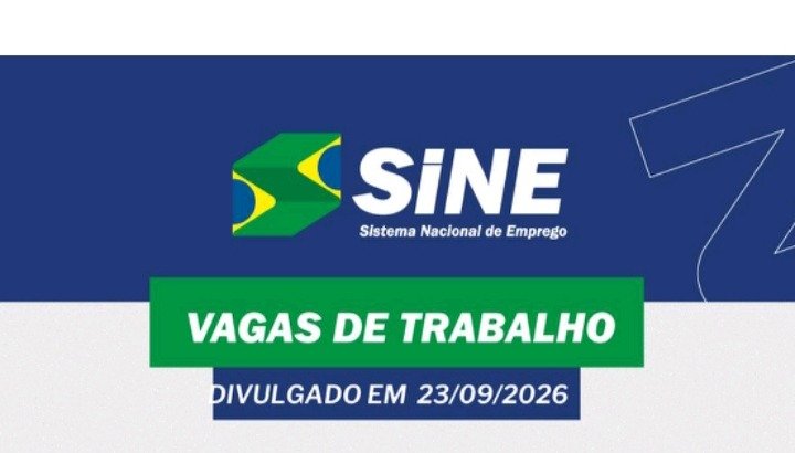 MUITAS VAGAS DE EMPREGO PARA HOJE, QUARTA-FEIRA (23/09) NO SINE SÃO GONÇALO DO RIO ABAIXO (BOA SORTE AOS CANDIDATOS(AS)