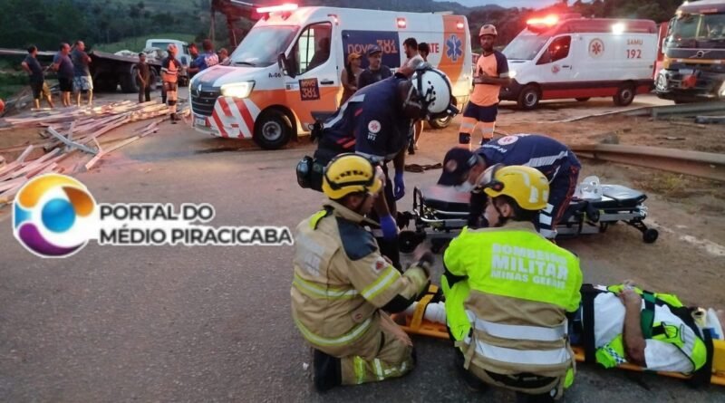 Acidente na BR-381 deixou dois trabalhadores mortos e outras duas pessoas feridas na tarde de hoje