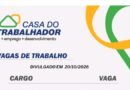 MUITAS VAGAS DE EMPREGO PARA HOJE, (20/10) NO SINE SÃO GONÇALO DO RIO ABAIXO (BOA SORTE AOS CANDIDATOS(AS)
